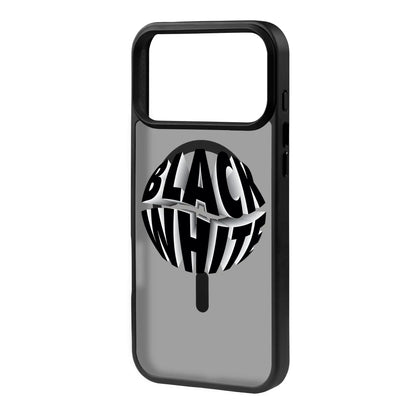 BLACK WHITE-Blur Kılıf MagSafe Özellikli - iPhone 17 Pro Max