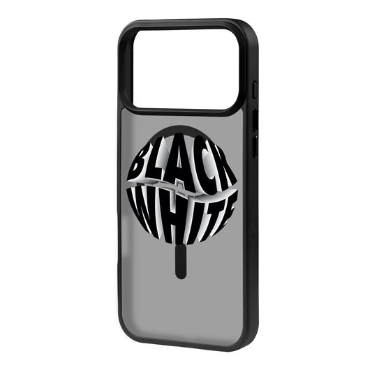 BLACK WHITE-Blur Kılıf MagSafe Özellikli - iPhone 17 Pro Max