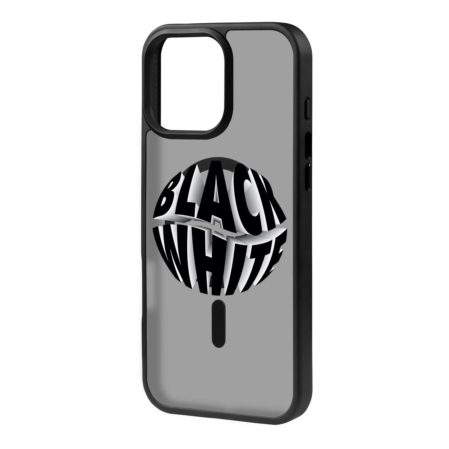 BLACK WHITE-Blur Kılıf MagSafe Özellikli - iPhone 16 Pro Max