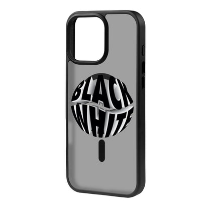 BLACK WHITE-Blur Kılıf MagSafe Özellikli - iPhone 12 Pro Max