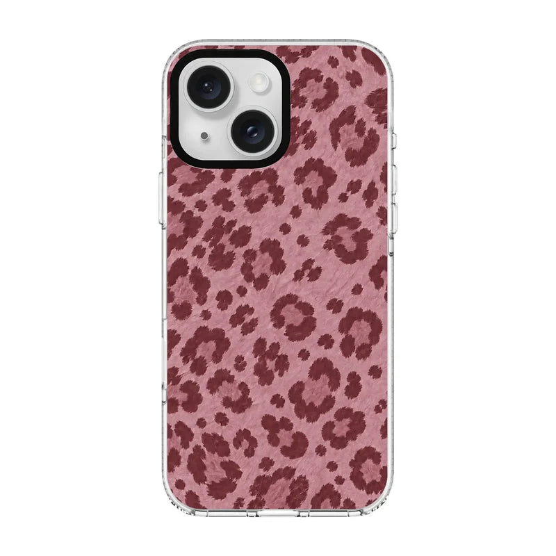 CHERRY LEOPARD-Clear Kılıf MagSafe Özellikli - iPhone 15