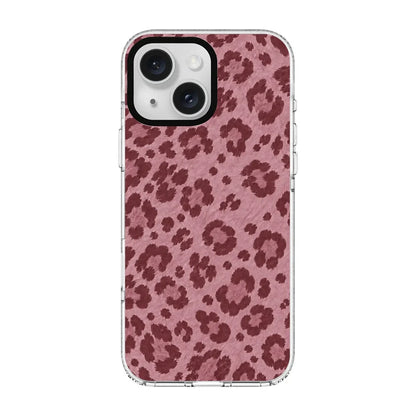 CHERRY LEOPARD-Clear Kılıf MagSafe Özellikli - iPhone 15