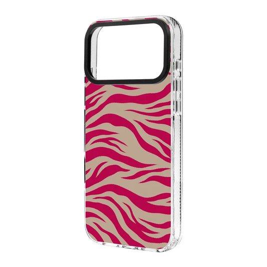 FUCHSIA ZEBRA-Clear Kılıf MagSafe Özellikli - iPhone 18 Pro Max