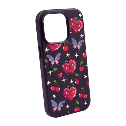 HEART GARDEN-Leather Kılıf MagSafe Özellikli - iPhone 14 Pro