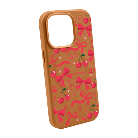 CHERRY RIBBON-Leather Kılıf MagSafe Özellikli - iPhone 11