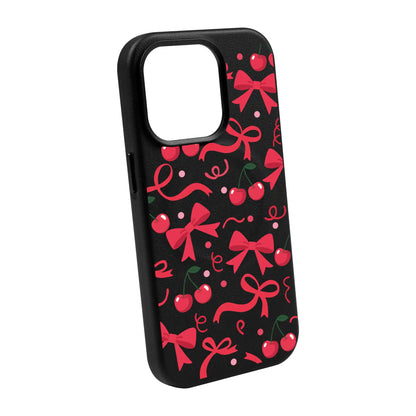 CHERRY RIBBON-Leather Kılıf MagSafe Özellikli - iPhone 11