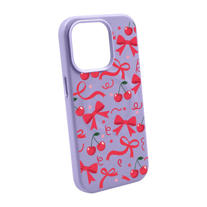 CHERRY RIBBON-Leather Kılıf MagSafe Özellikli - iPhone 14 Plus