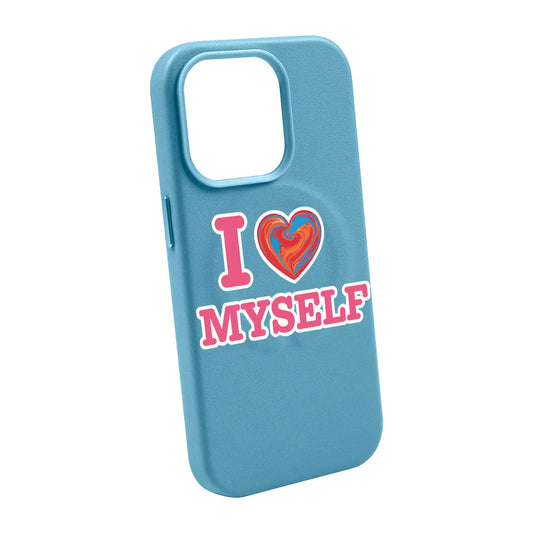 I LOVE MYSELF-Leather Kılıf MagSafe Özellikli - iPhone 14 Plus
