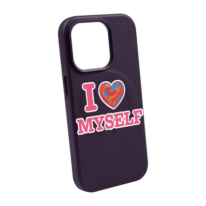 I LOVE MYSELF-Leather Kılıf MagSafe Özellikli - iPhone 14 Pro Max