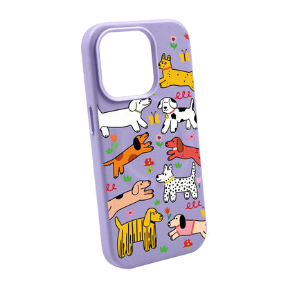 CHEERFUL DOGS-iPhone 11 Leather Kılıf MagSafe Özellikli