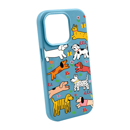 CHEERFUL DOGS-iPhone 14 Pro Leather Kılıf MagSafe Özellikli