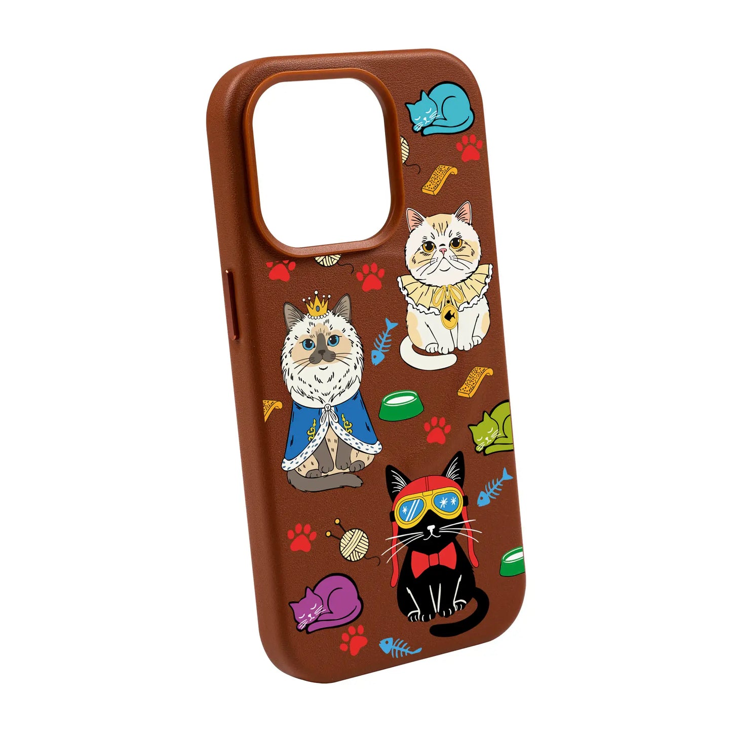 ROYAL CATS-iPhone 14 Leather Kılıf MagSafe Özellikli