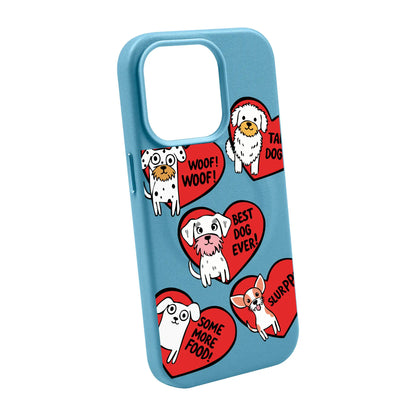DOGS WITH HEARTS-iPhone 13 Leather Kılıf MagSafe Özellikli