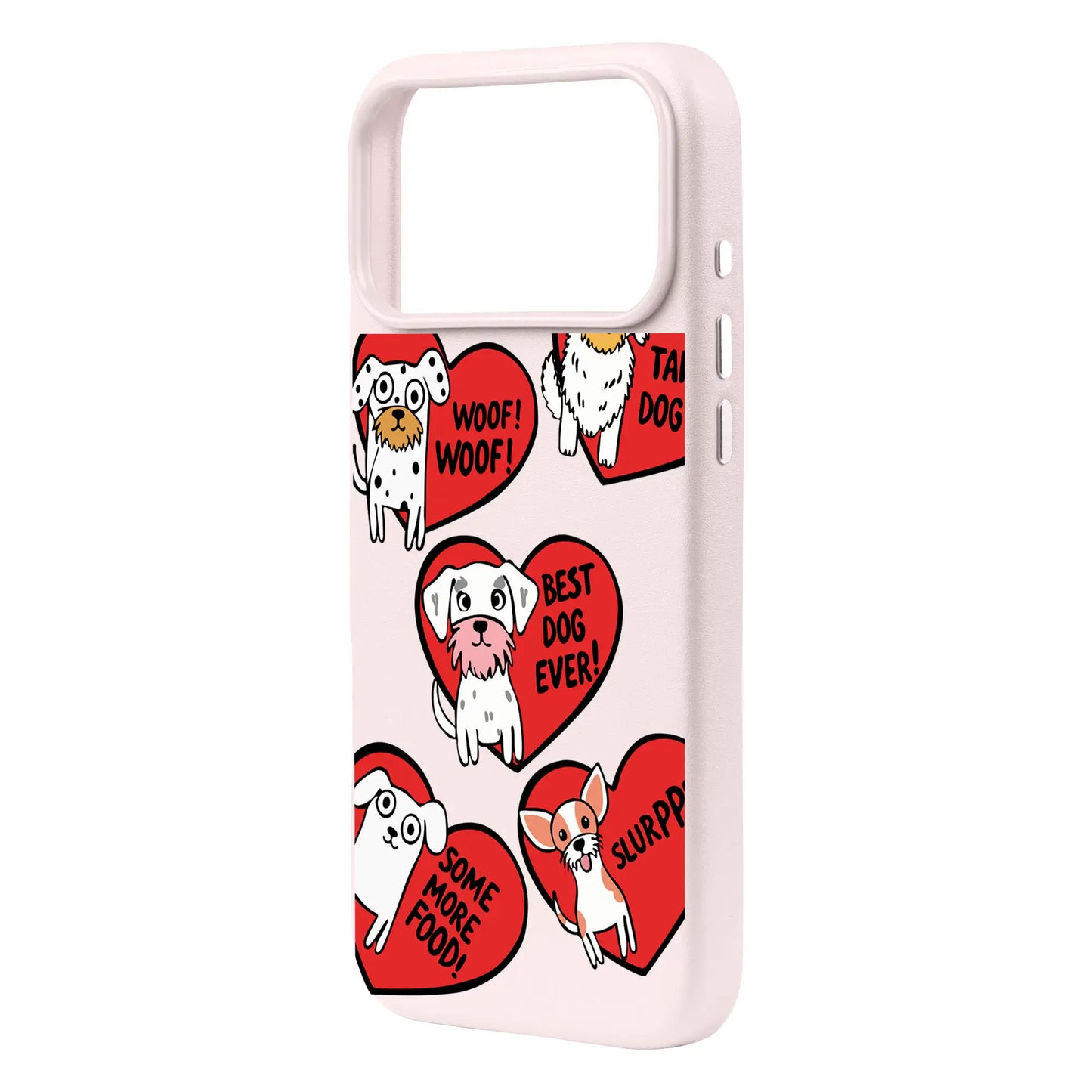 DOGS WITH HEARTS-iPhone 17 Pro Signature Leather Kılıf MagSafe Özellikli