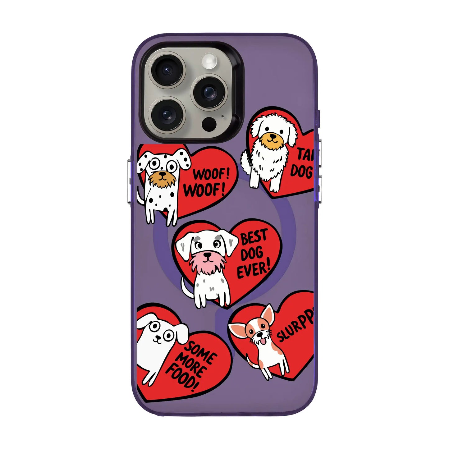 DOGS WITH HEARTS-iPhone 14 Hold Kılıf MagSafe Özellikli