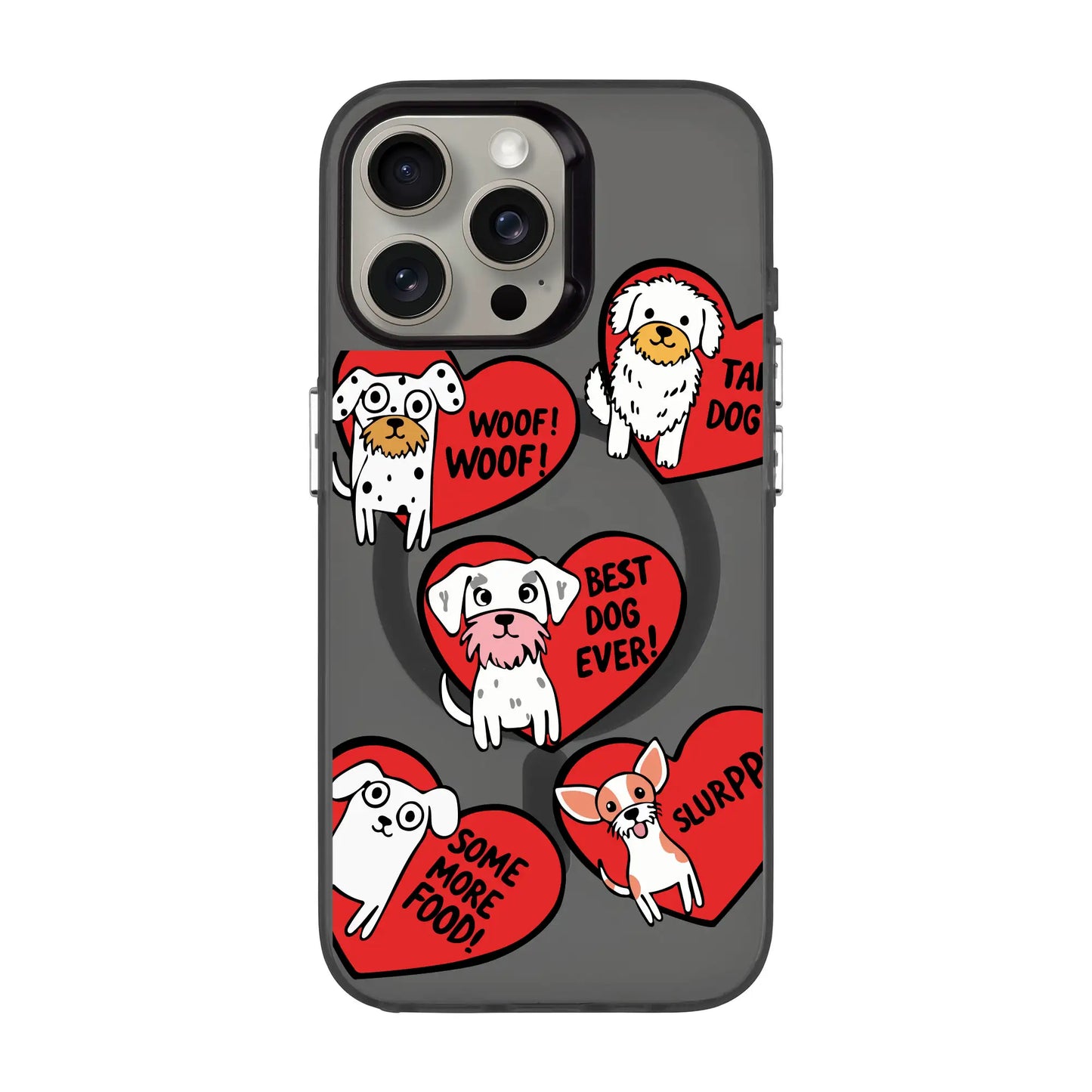 DOGS WITH HEARTS-iPhone 12 Hold Kılıf MagSafe Özellikli
