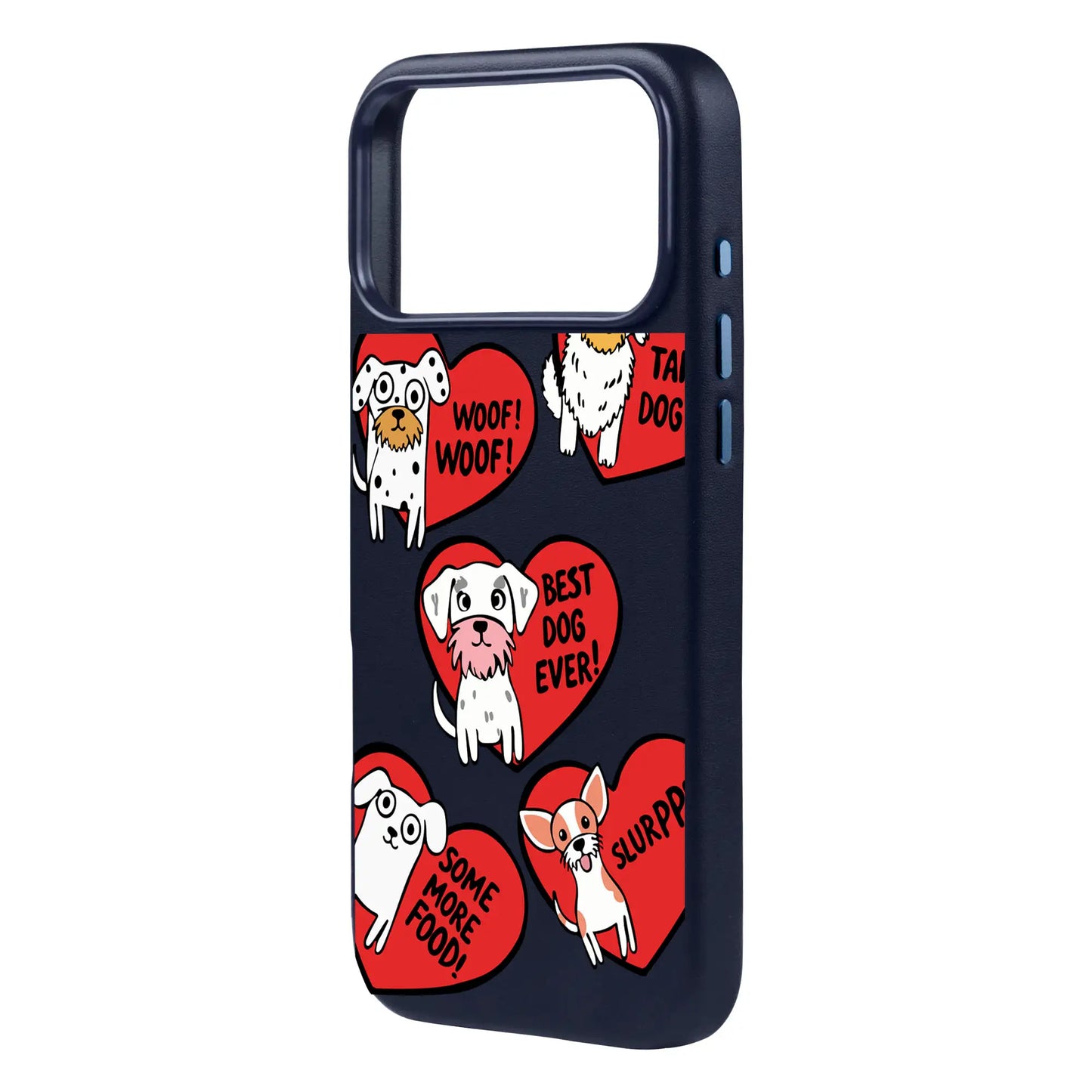 DOGS WITH HEARTS-iPhone 17 Signature Leather Kılıf MagSafe Özellikli