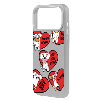 DOGS WITH HEARTS-iPhone 17 Pro Signature Leather Kılıf MagSafe Özellikli
