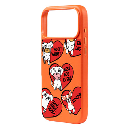 DOGS WITH HEARTS-iPhone 17 Pro Max Signature Leather Kılıf MagSafe Özellikli
