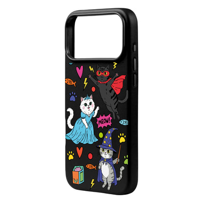 FANTASTIC CATS-iPhone 17 Signature Leather Kılıf MagSafe Özellikli