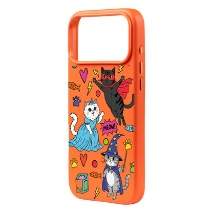 FANTASTIC CATS-iPhone 17 Signature Leather Kılıf MagSafe Özellikli