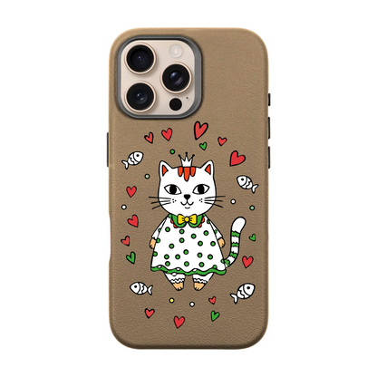 PRINCESS CAT-Leather Premium Kılıf MagSafe Özellikli - iPhone 16 Pro Max