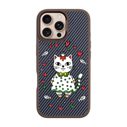 PRINCESS CAT-iPhone 16 Pro Plaid Kılıf MagSafe Özellikli