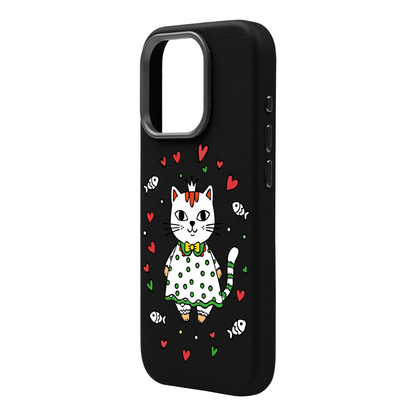 PRINCESS CAT-Leather Premium Kılıf MagSafe Özellikli - iPhone 15
