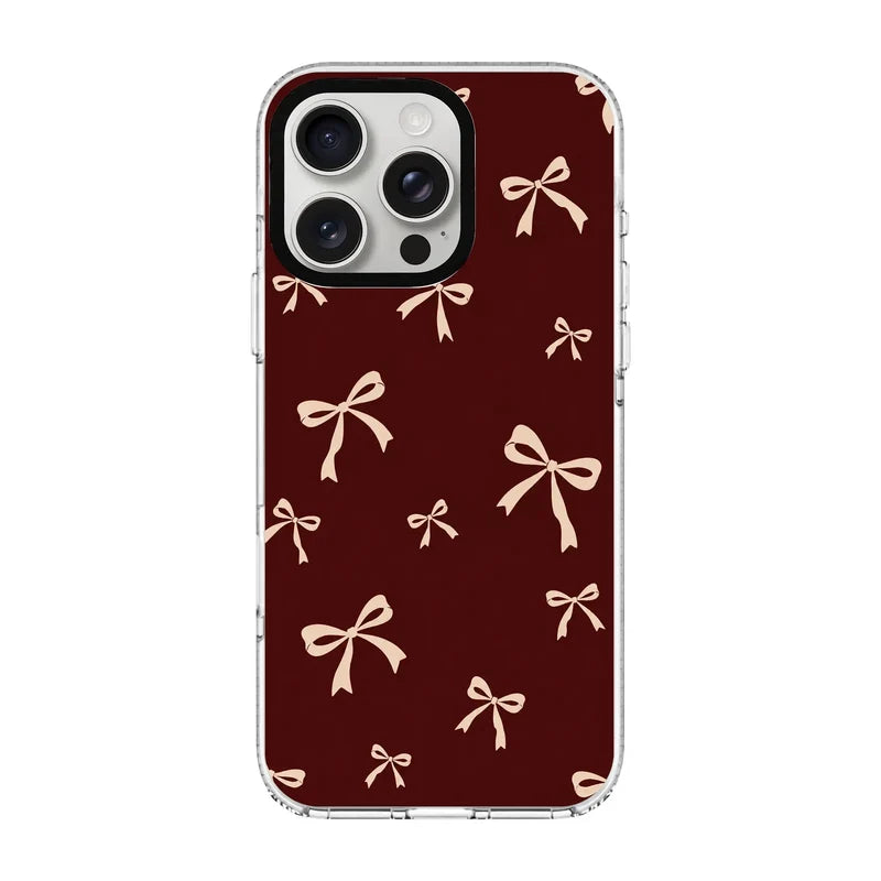 VELVET BOWS-Clear Kılıf MagSafe Özellikli - iPhone 16 Pro Max