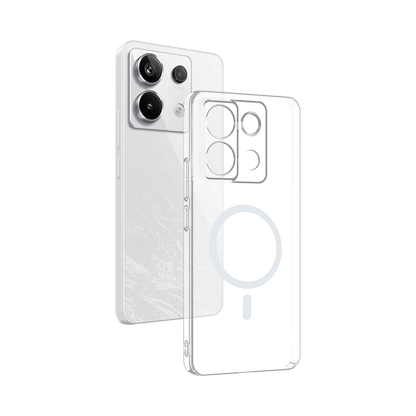 NEW-Crystal Kılıf MagSafe Özellikli - Xiaomi Redmi Note 13 Pro 4G