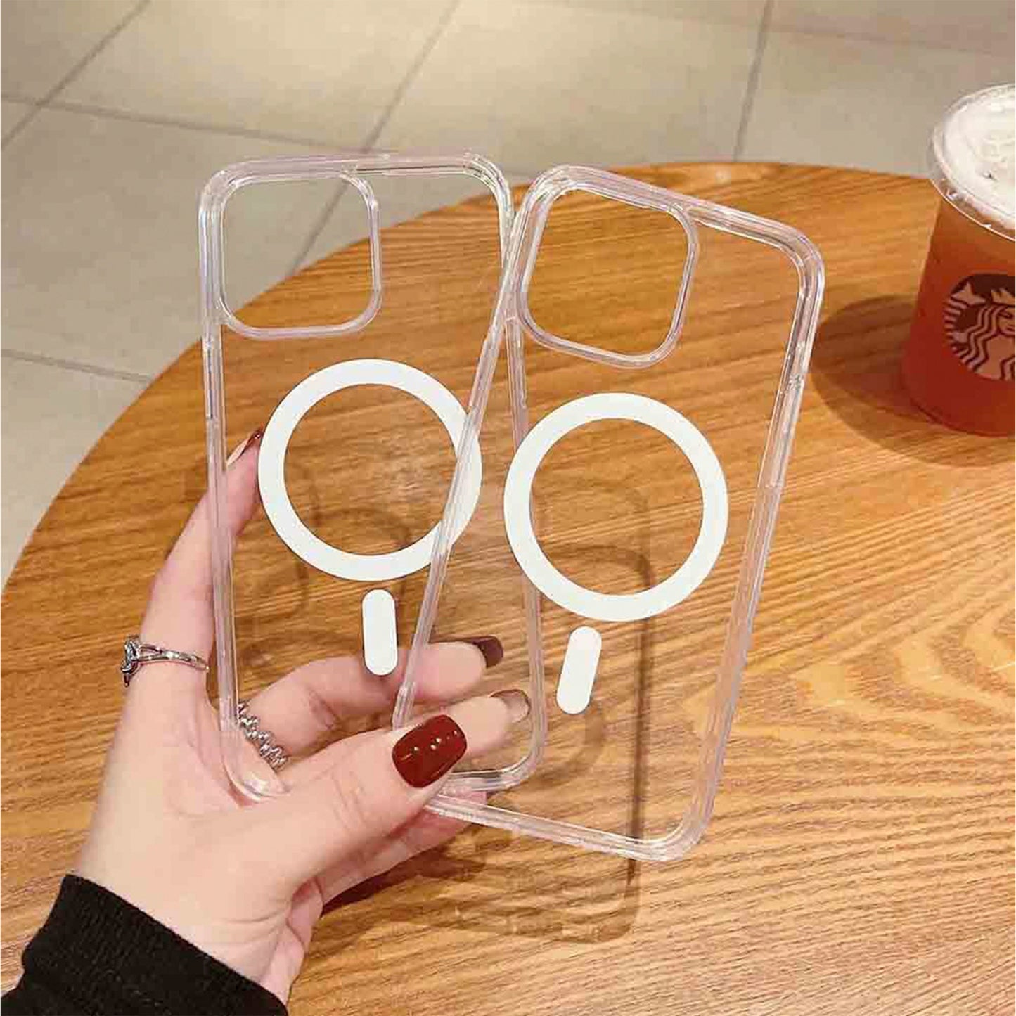 NEW-Crystal Kılıf MagSafe Özellikli - iPhone 15 Plus