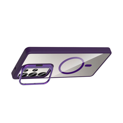 NEW-Lithe Standlı Kılıf MagSafe Özellikli Lens Koruyucu Hediyeli - Galaxy S25 Ultra