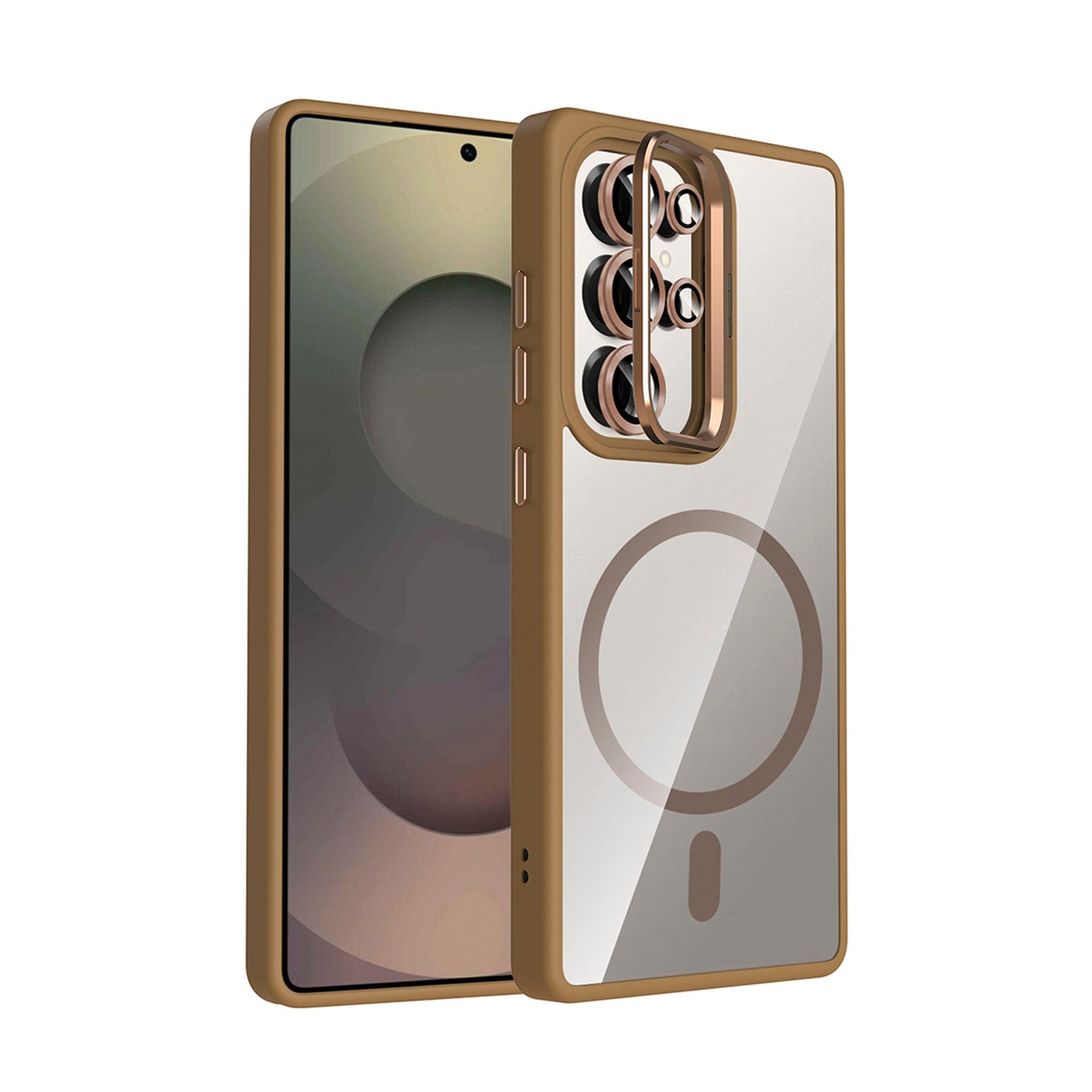 NEW-Lithe Standlı Kılıf MagSafe Özellikli Lens Koruyucu Hediyeli - Galaxy S25