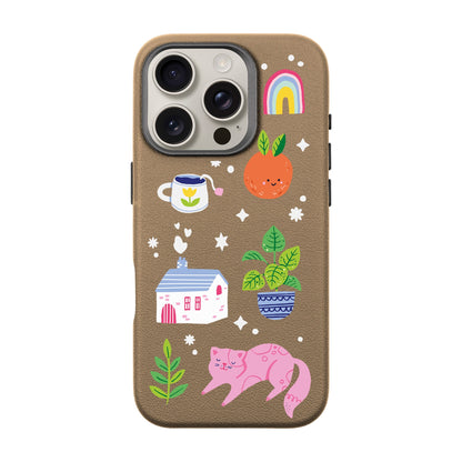 FRESH SPRING-iPhone 16 Pro Leather Premium Kılıf MagSafe Özellikli