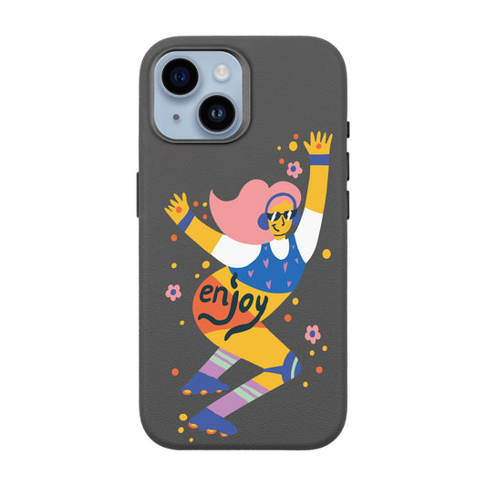 ENJOY-iPhone 14 Leather Premium Kılıf MagSafe Özellikli