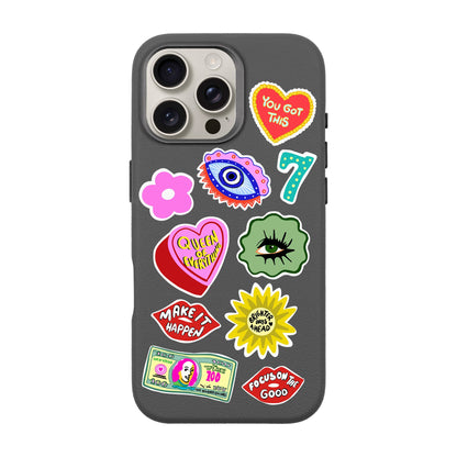 HM STICKERS-iPhone 16 Pro Max Leather Premium Kılıf MagSafe Özellikli