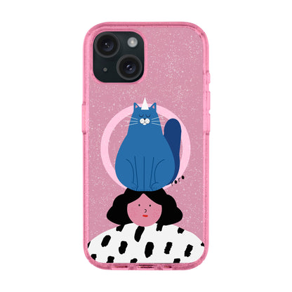 NAUGHTY CAT-iPhone 15 Plus Shiny Kılıf MagSafe Özellikli