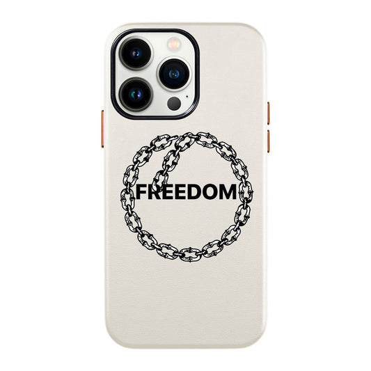 FREEDOM-iPhone 13 Pro Max Leather Kılıf