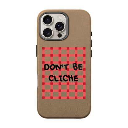 DON'T BE CLICHE-iPhone 16 Pro Max Leather Premium Kılıf MagSafe Özellikli