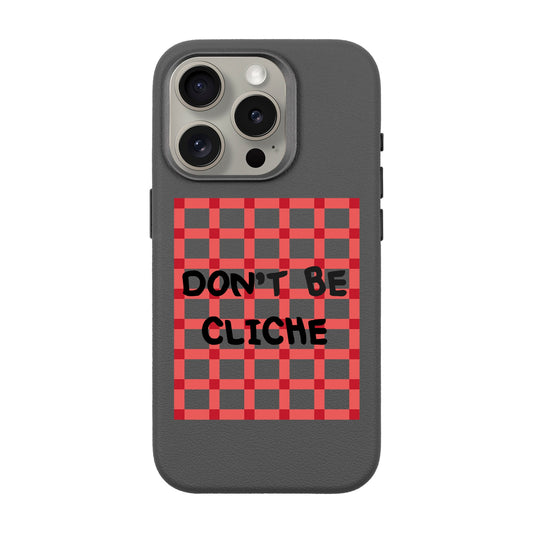 DON'T BE CLICHE-iPhone 15 Pro Leather Premium Kılıf MagSafe Özellikli