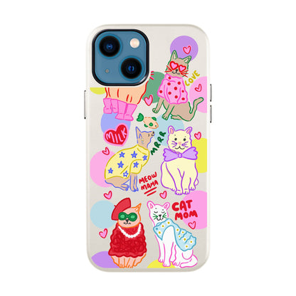 CAT MOM-iPhone 13 Mini Leather Kılıf