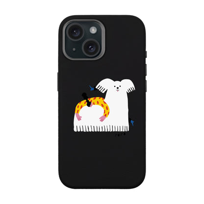 FANCY DOG-iPhone 15 Leather Premium Kılıf MagSafe Özellikli