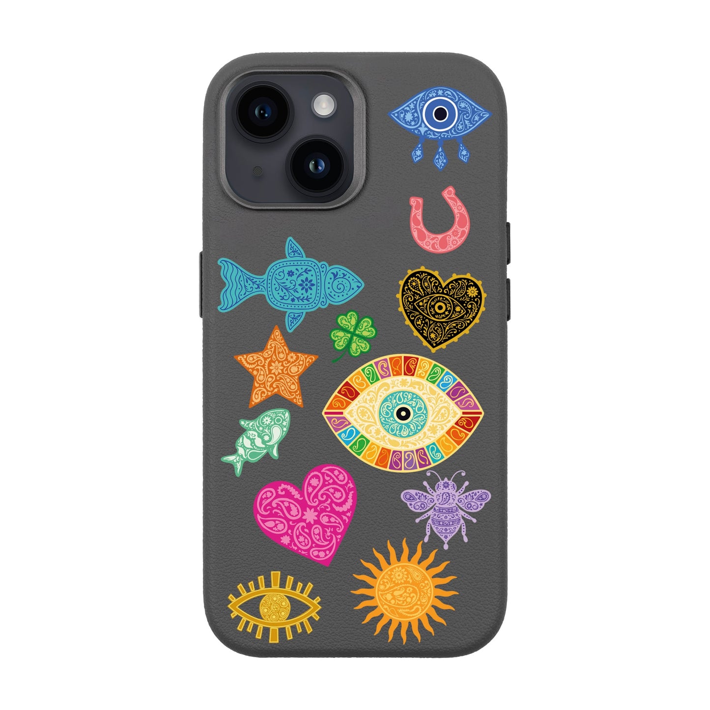 CHARMS BY BERRİN ÖZKAN-iPhone 14 Leather Premium Kılıf MagSafe Özellikli
