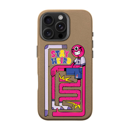 OG TOOTHY-iPhone 16 Pro Max Leather Premium Kılıf MagSafe Özellikli