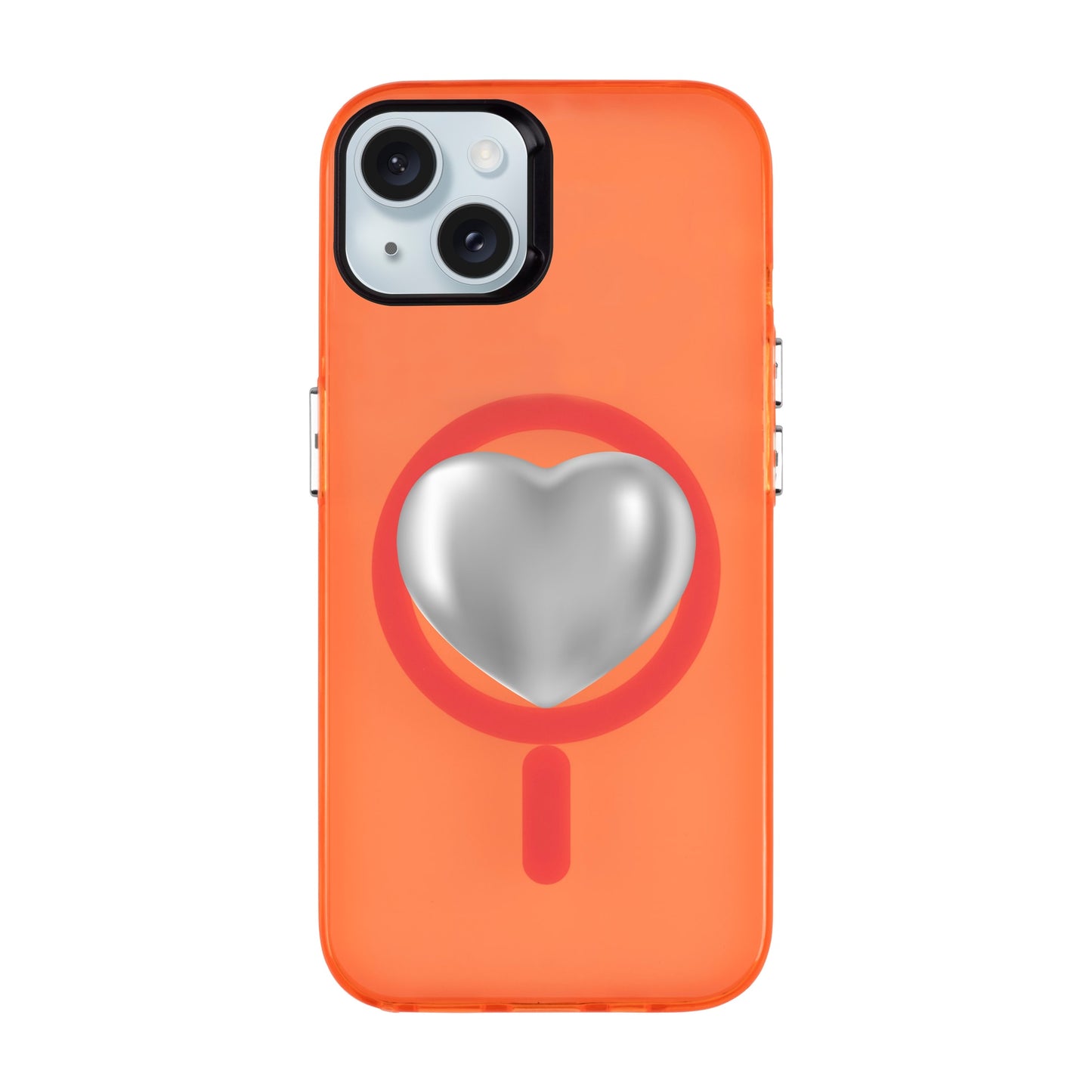 SILVER HEART-iPhone 15 Plus Hold Kılıf MagSafe Özellikli
