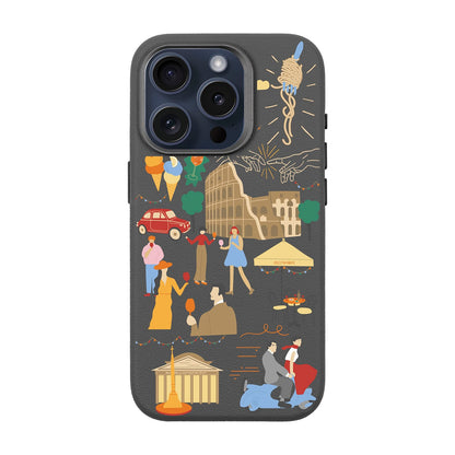 ROMA-iPhone 15 Pro Leather Premium Kılıf MagSafe Özellikli