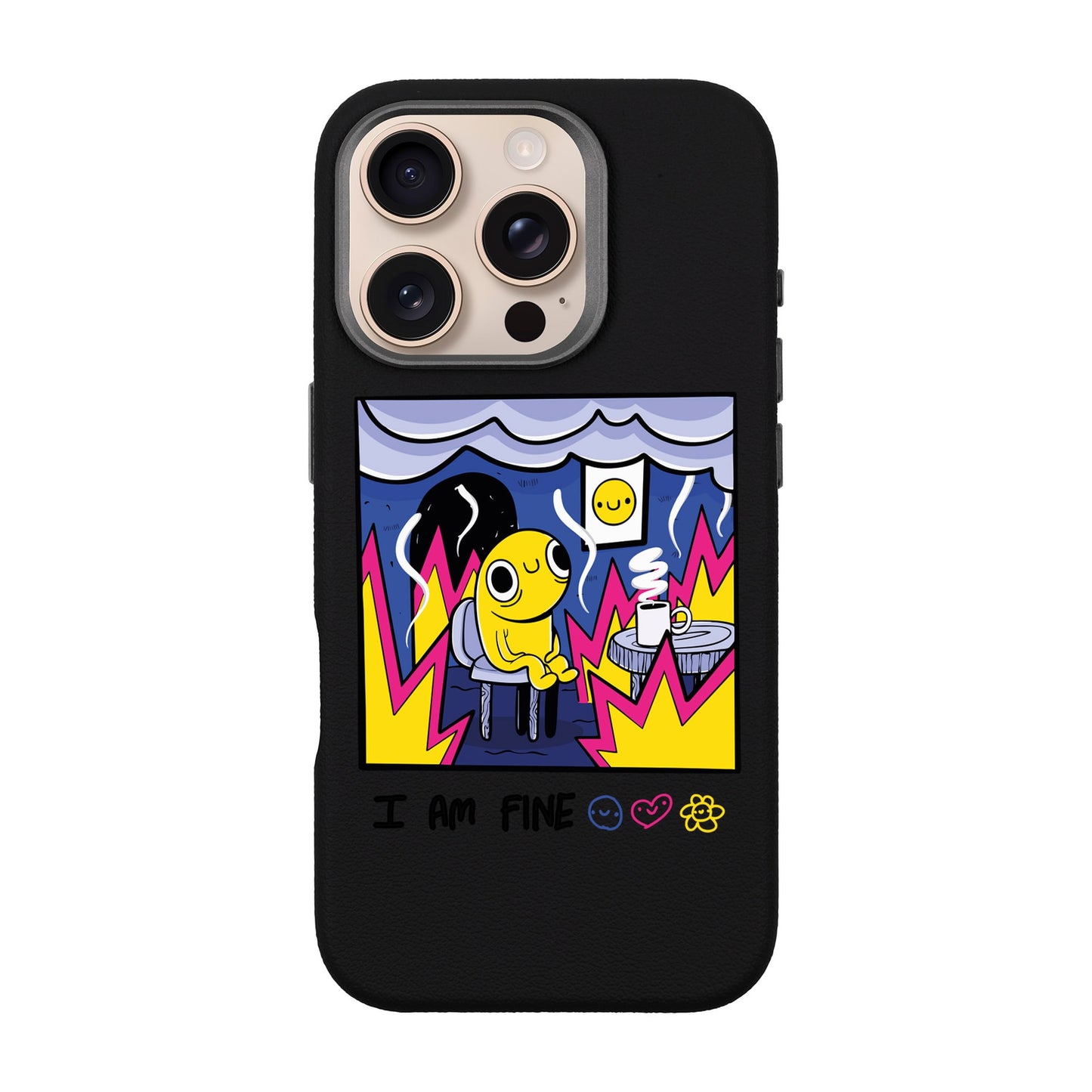 I AM FINE-iPhone 16 Pro Leather Premium Kılıf MagSafe Özellikli
