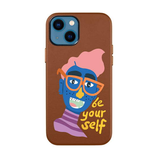 BE YOUR SELF-iPhone 14 Leather Kılıf