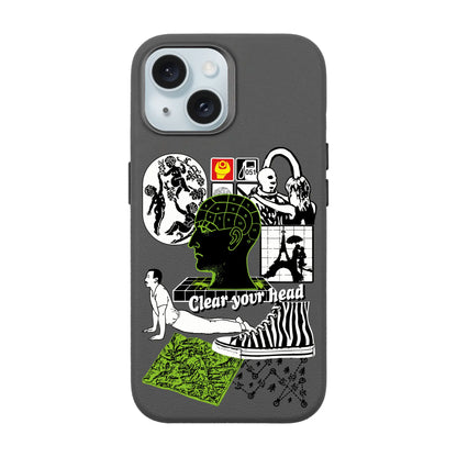 CLEAR YOUR HEAD-iPhone 15 Leather Premium Kılıf MagSafe Özellikli