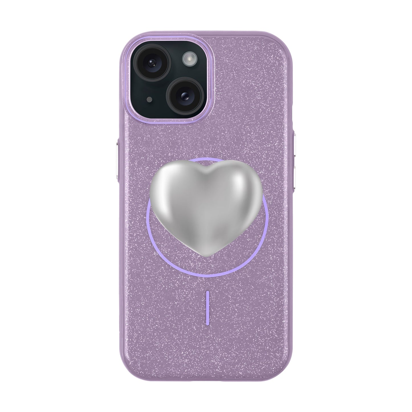 SILVER HEART-iPhone 15 Plus Radiant Kılıf MagSafe Özellikli